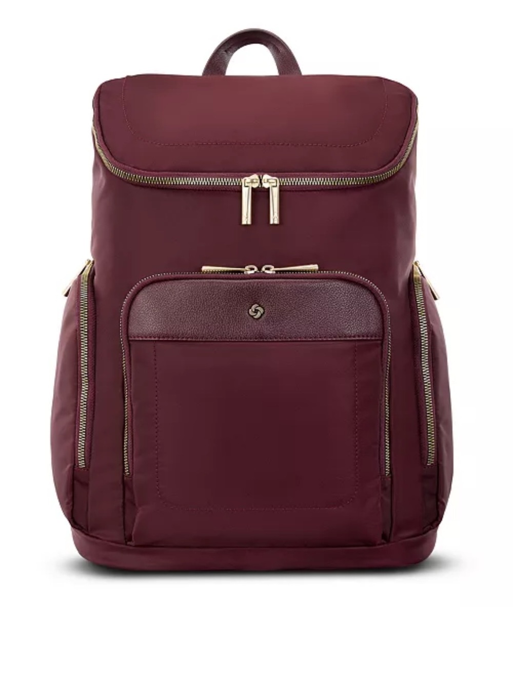 Samsonite Burgundy Backpack Mobile Solution 2 Deluxe 17" Backpack with Gold Acce